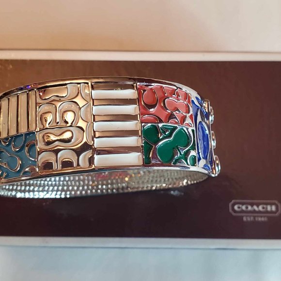 Coach- Bangle Bracelet- Signature Patchwork - Picture 3 of 7